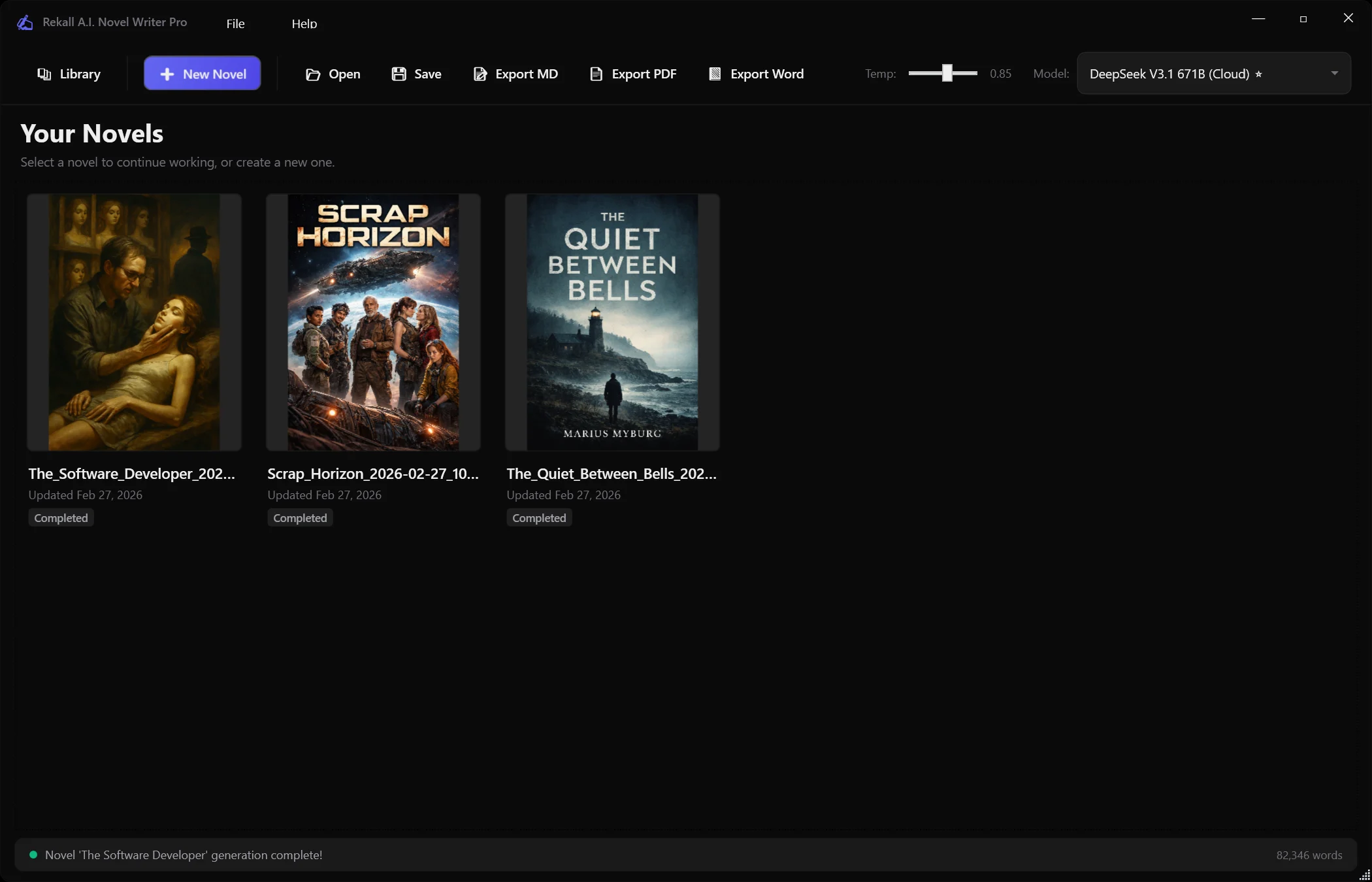 Novel Writer Pro Library