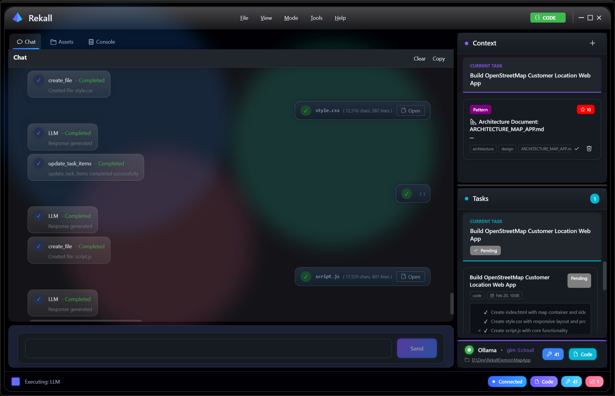 Rekall Application Screenshot