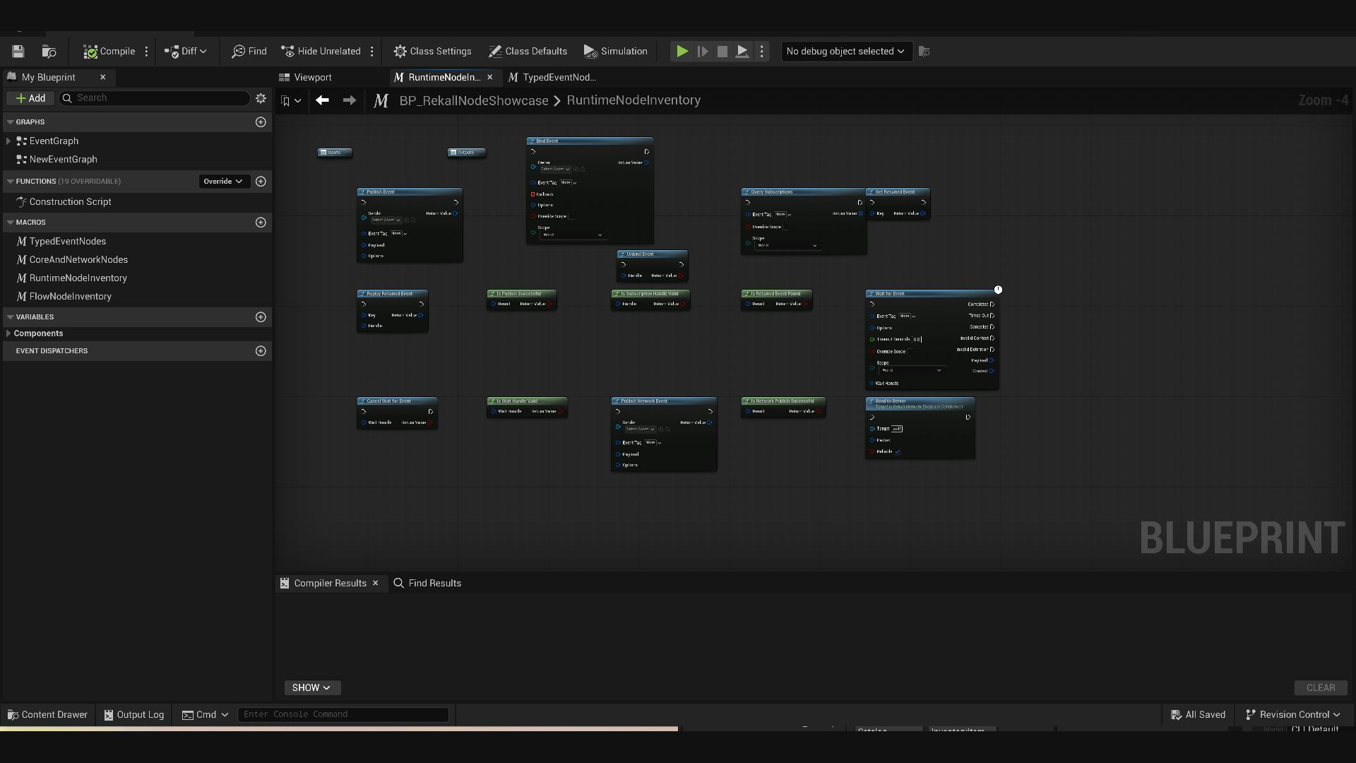 Rekall Blueprint runtime nodes for routing, retention, and inspection